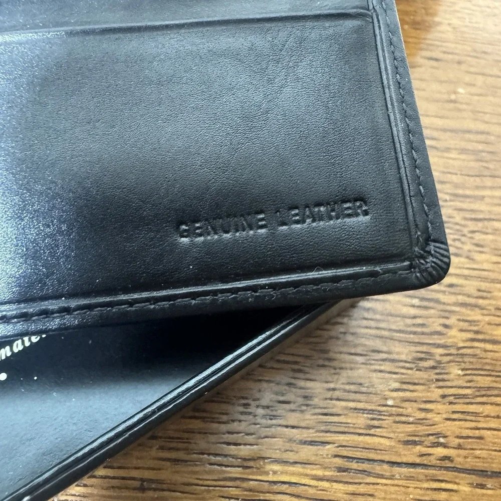 NOS Pierre Cardin Brown Leather Passcase Billfold Wallet w/ Box Vintage